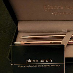 Pierre cardin 18kt gold pen pencil set